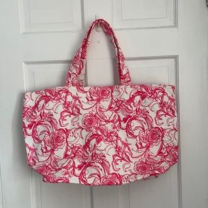 Lilly Pulitzer for goop palm beach tote